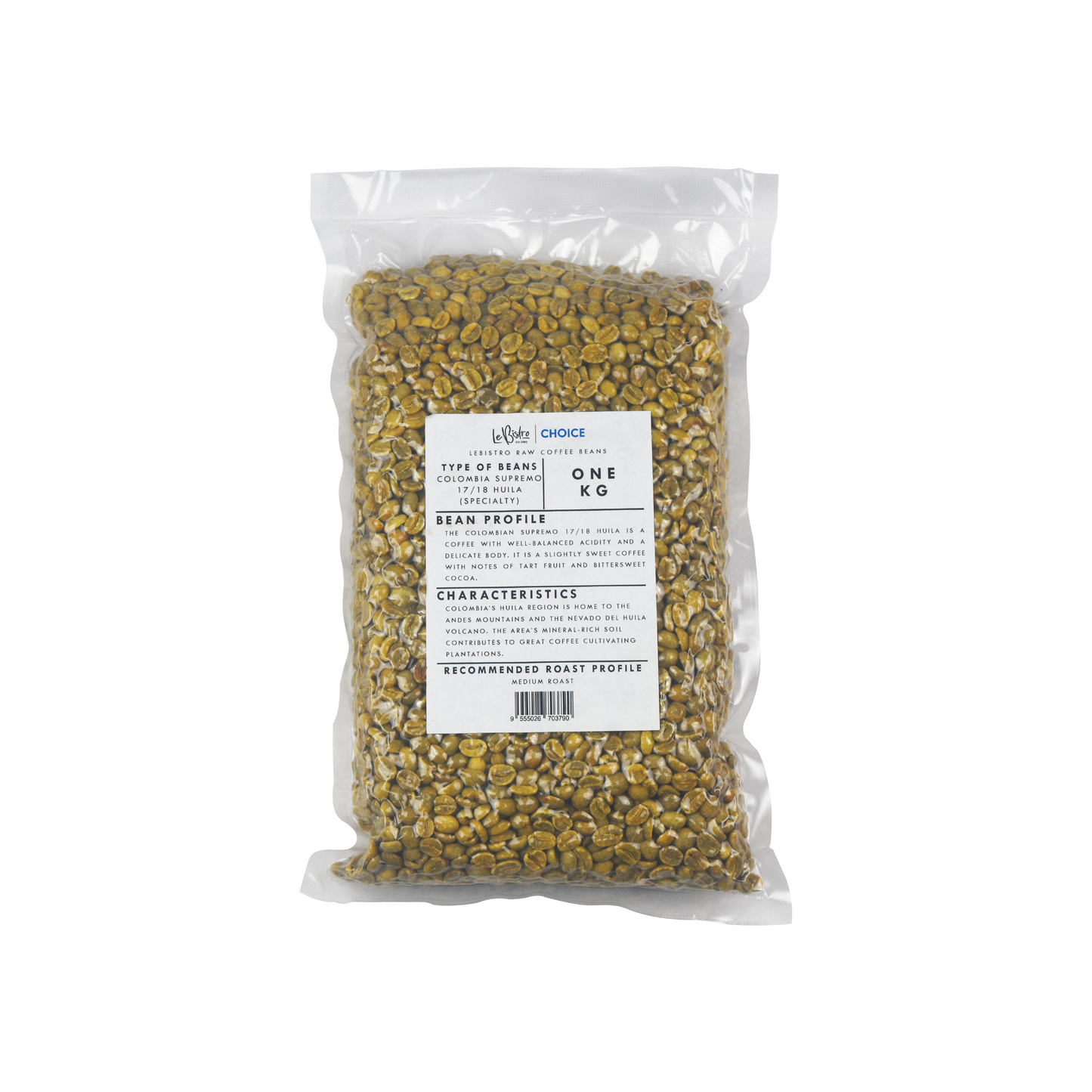 LEBISTRO Raw Coffee Beans Unroasted 1KG