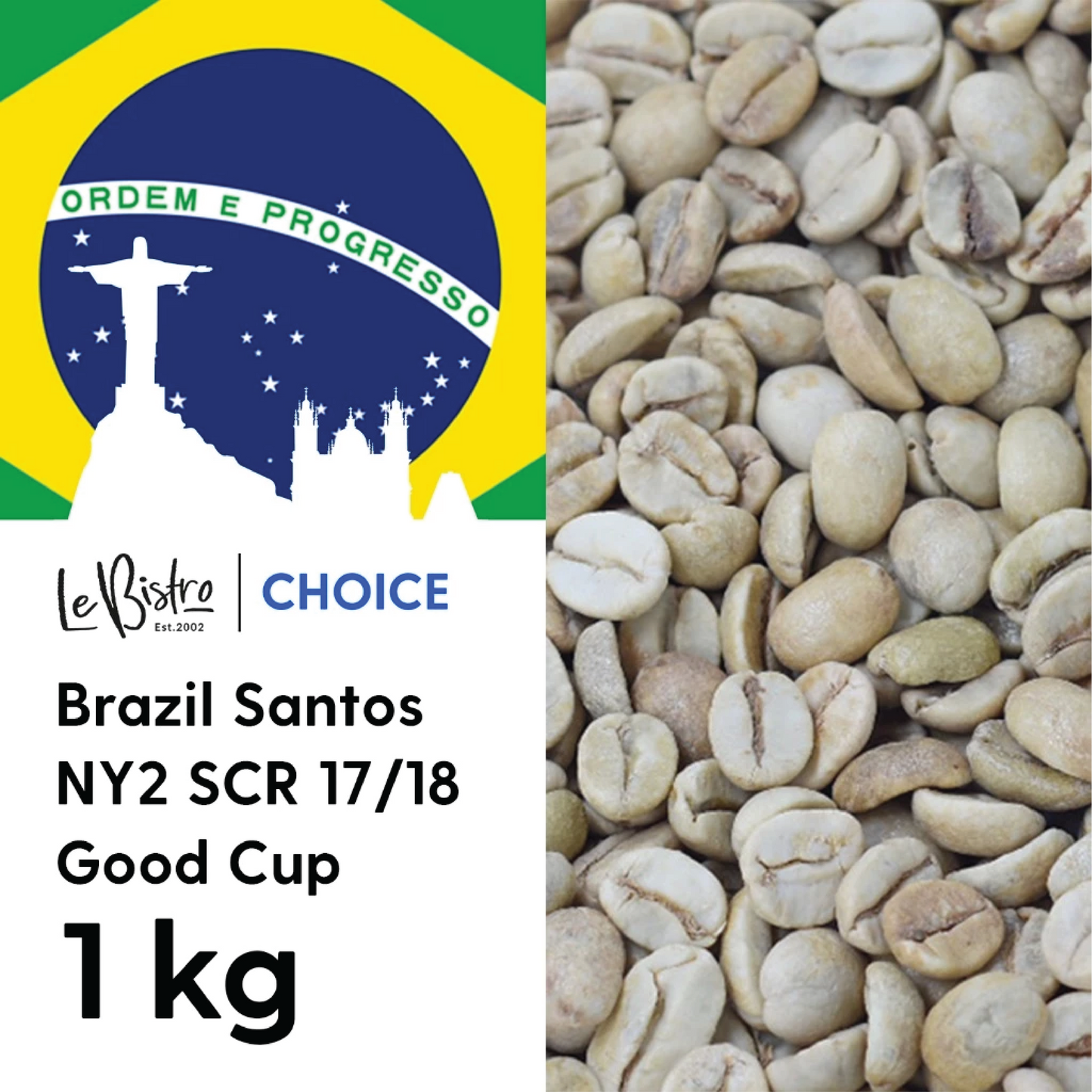 LEBISTRO Raw Coffee Beans Unroasted 1KG