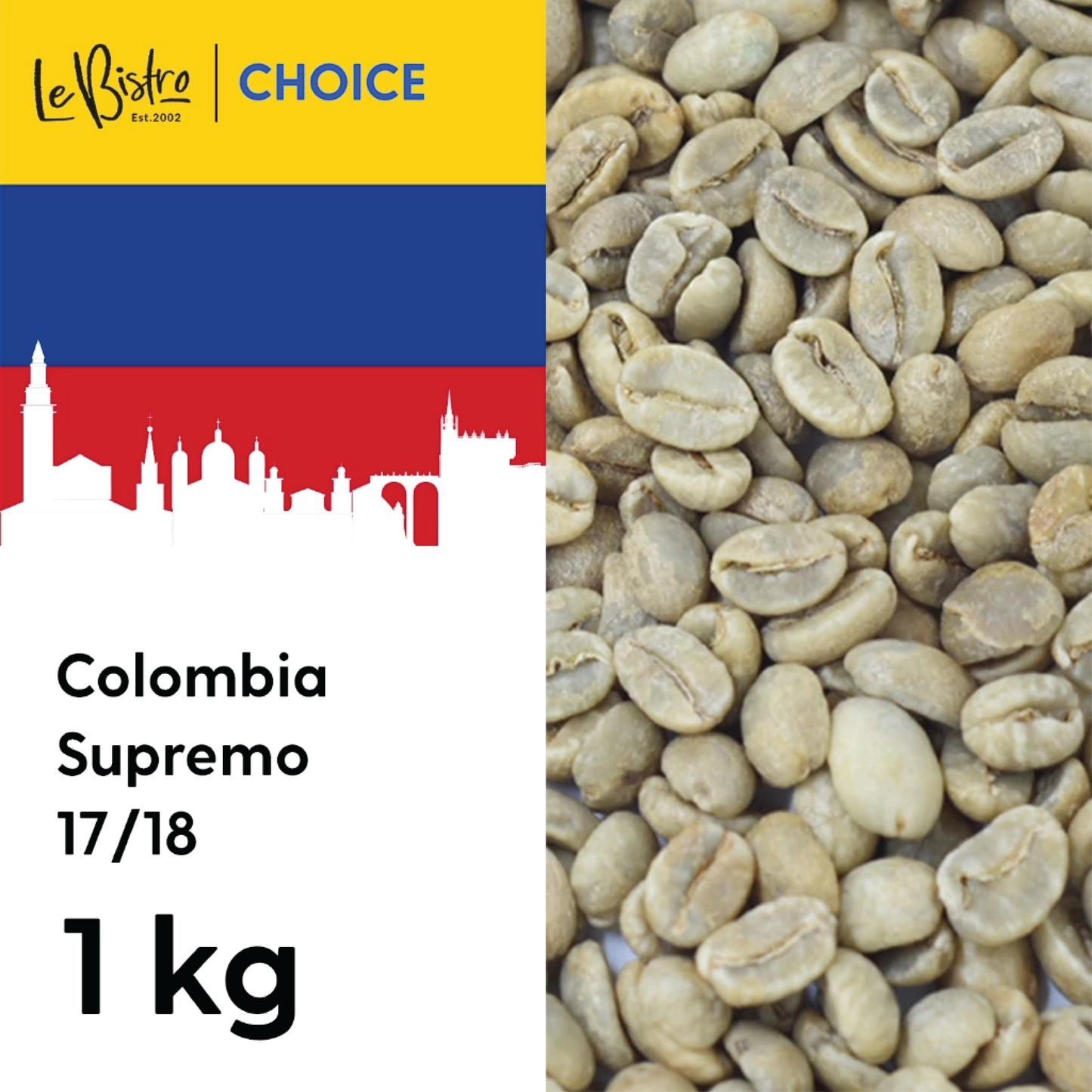 LEBISTRO Raw Coffee Beans Unroasted 1KG