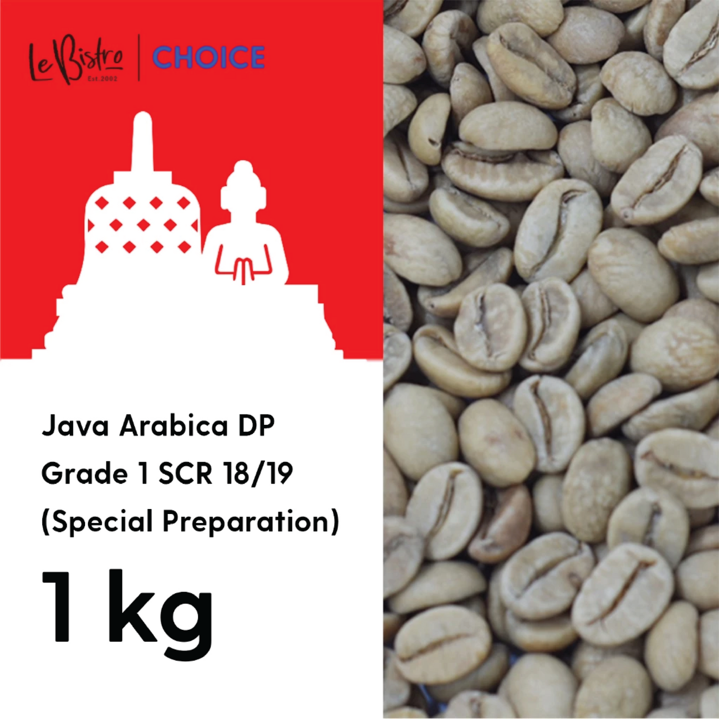 LEBISTRO Raw Coffee Beans Unroasted 1KG