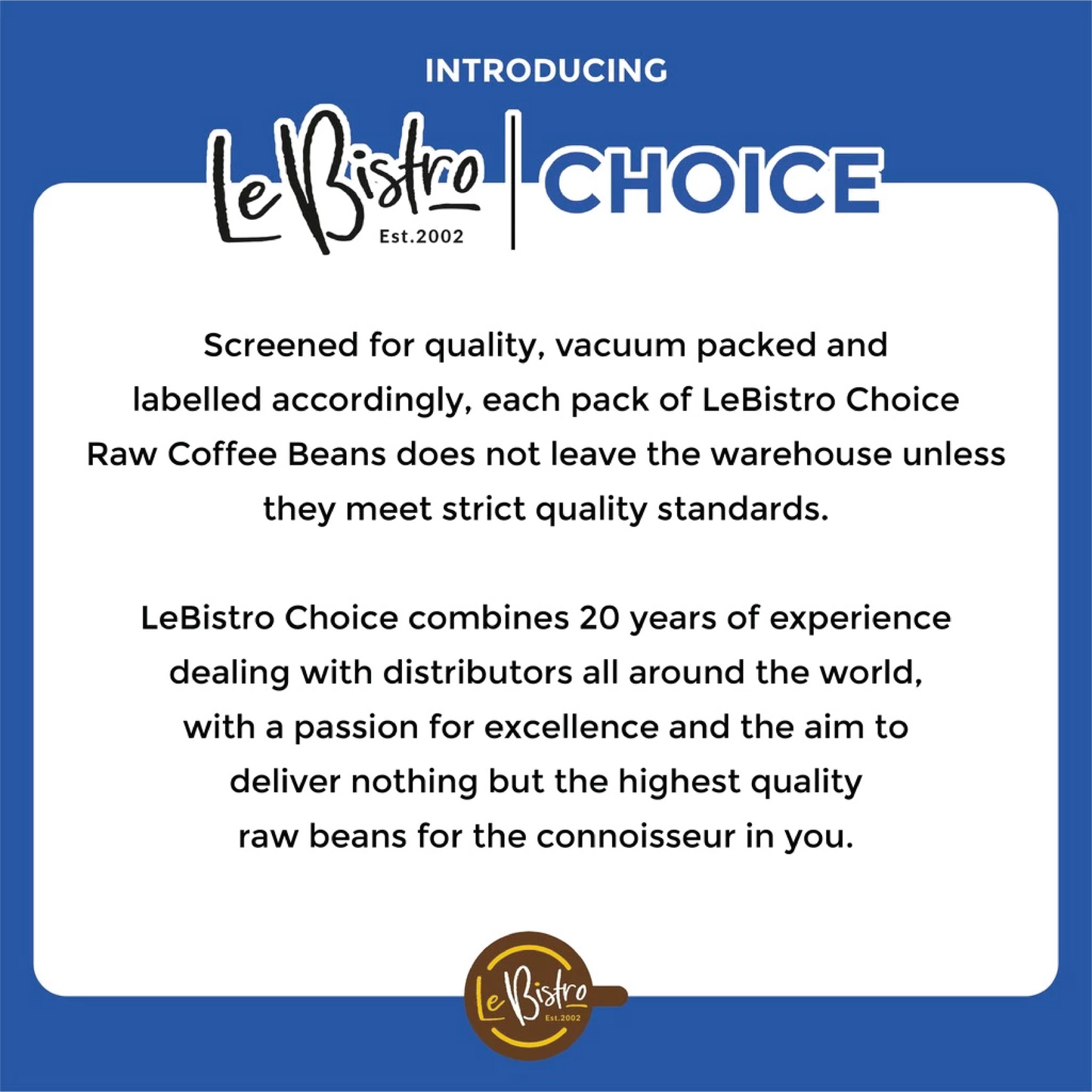 LEBISTRO Raw Coffee Beans Unroasted 1KG