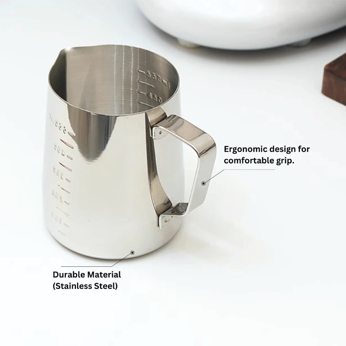 High Quality Espresso Milk Frothing Pitcher, Stainless Steel 350ML / 600ML