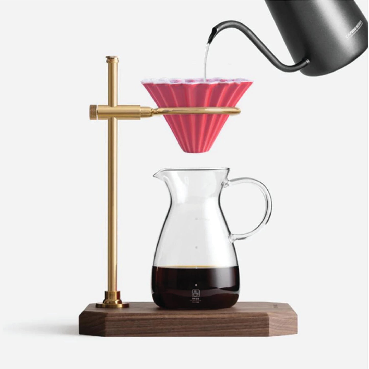 Origami Style Japan Designed Ceramic Dripper with Wooden Holder (1 - 2 Cups)