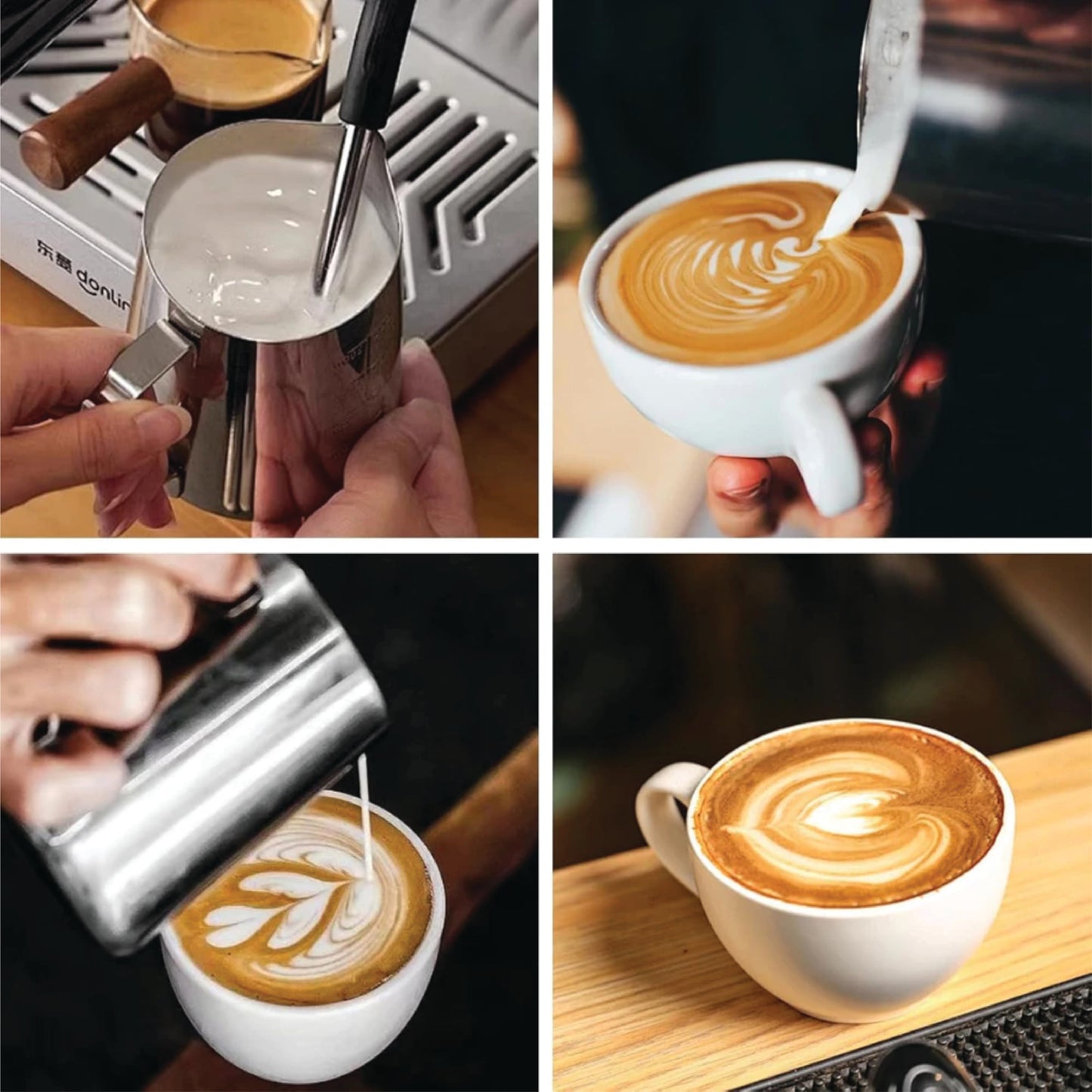 High Quality Espresso Milk Frothing Pitcher, Stainless Steel 350ML / 600ML