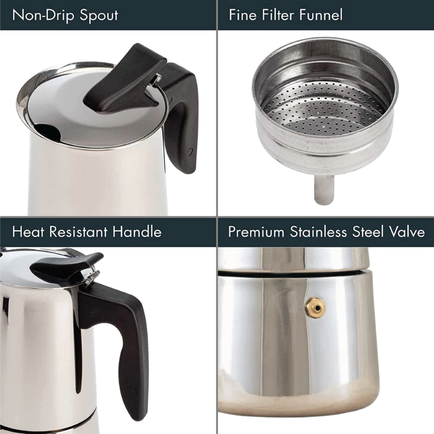 Moka Pot Stove Top 300ML (6 Cups)