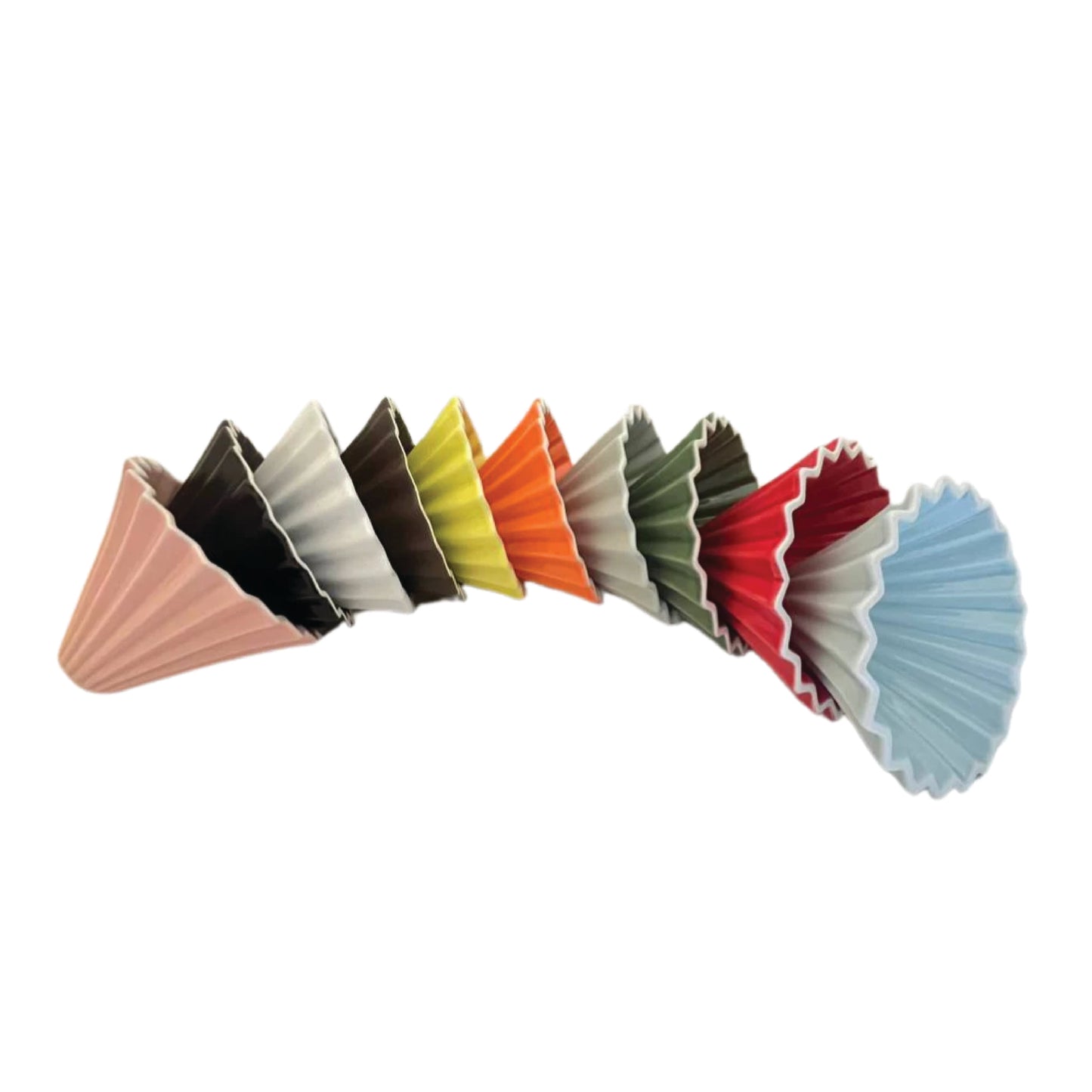 Origami Style Japan Designed Ceramic Dripper with Wooden Holder (1 - 2 Cups)