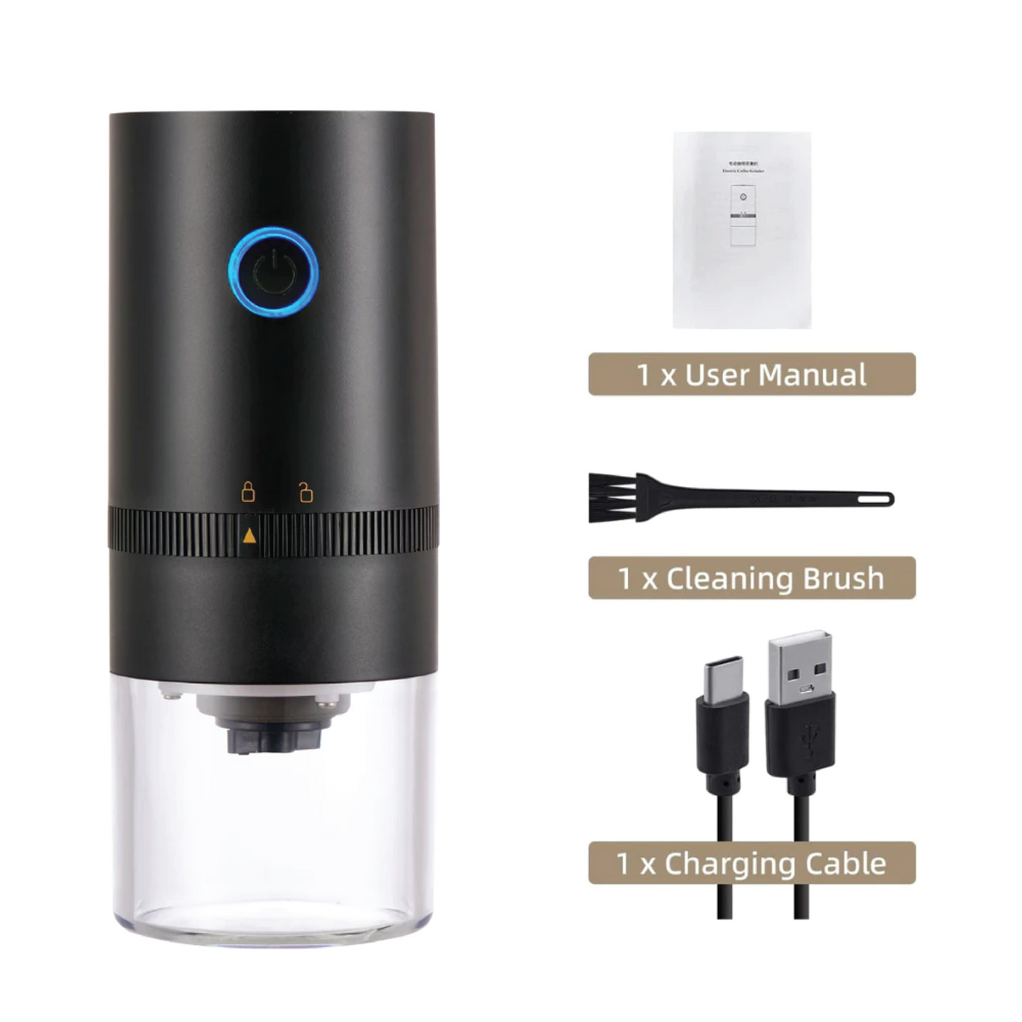High Performance Rechargeable Portable Electric Coffee Burr Grinder