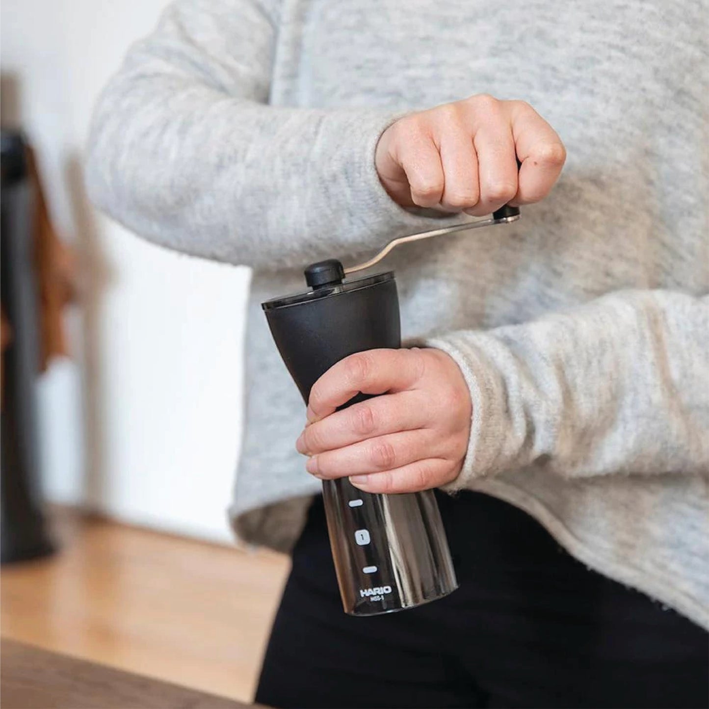 HARIO Mini Slim Plus Hand Coffee Grinder With Ceramic Burr