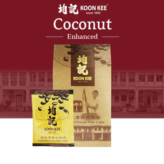 KOON KEE Premium Traditional White Coffee, Coconut Flavour, 15 Sachets X 35 G