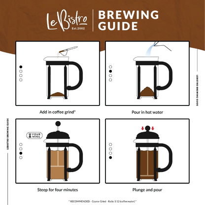 BODUM BRAZIL French Press Coffee Maker 1000ML / 8 Cups