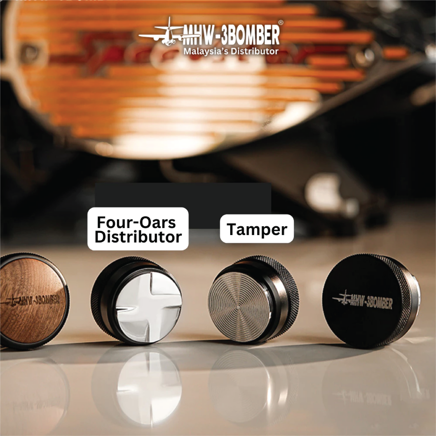 MHW-3BOMBER Coffee CD-Texture Series Distributor, 4 Oars, 58.35mm