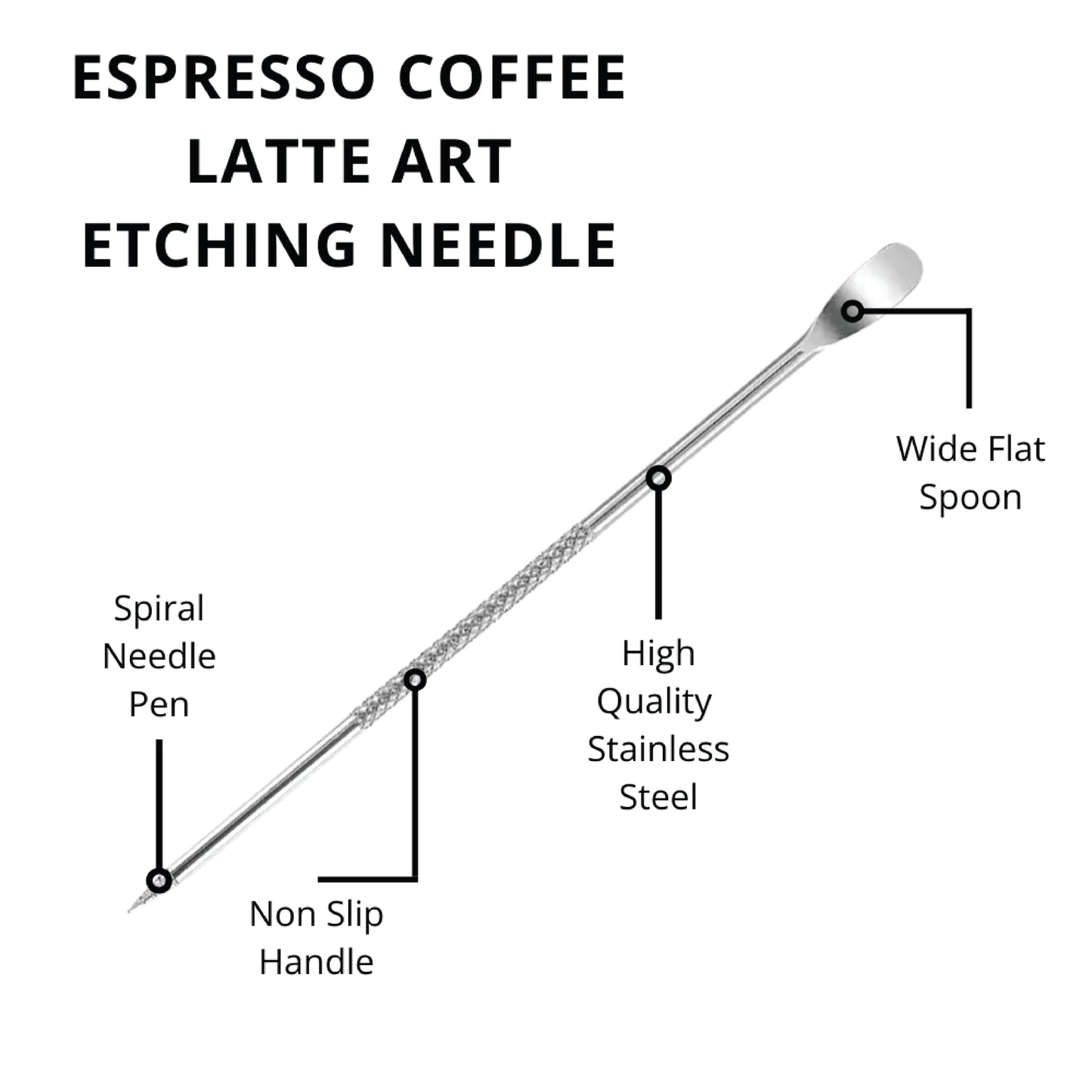 Espresso Coffee Latte Art Etching Needle